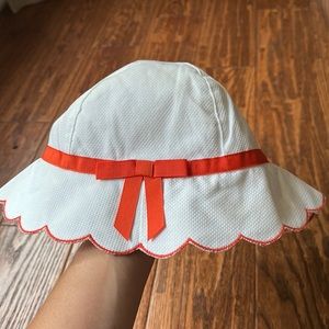 Janie and Jack Scalloped Sun Hat- size 4-5